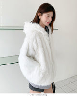 【2WAY】リバーシブル フェイクファー パーカー