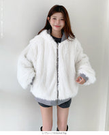 【2WAY】リバーシブル フェイクファー パーカー