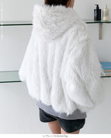 【2WAY】リバーシブル フェイクファー パーカー