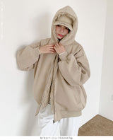 【2WAY】リバーシブル フェイクファー パーカー