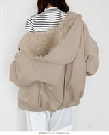 【2WAY】リバーシブル フェイクファー パーカー