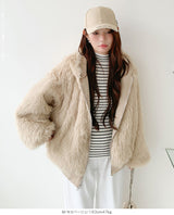 【2WAY】リバーシブル フェイクファー パーカー