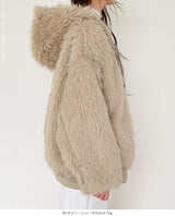 【2WAY】リバーシブル フェイクファー パーカー