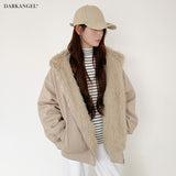 【2WAY】リバーシブル フェイクファー パーカー