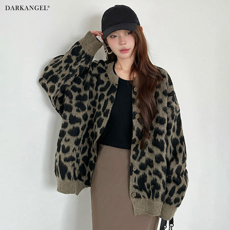 レオパード柄カーディガン