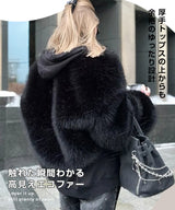 フェイクファーショート丈ジャケット