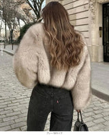 フェイクファーショート丈ジャケット