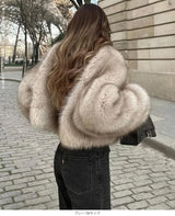 フェイクファーショート丈ジャケット