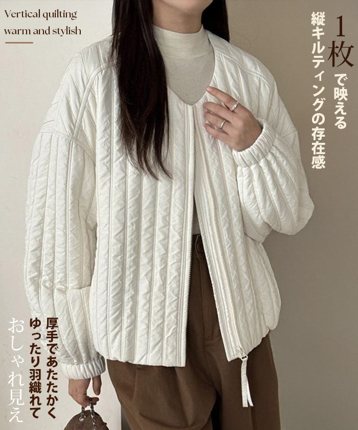 ゆったり＊中綿 大人のショートジャケット