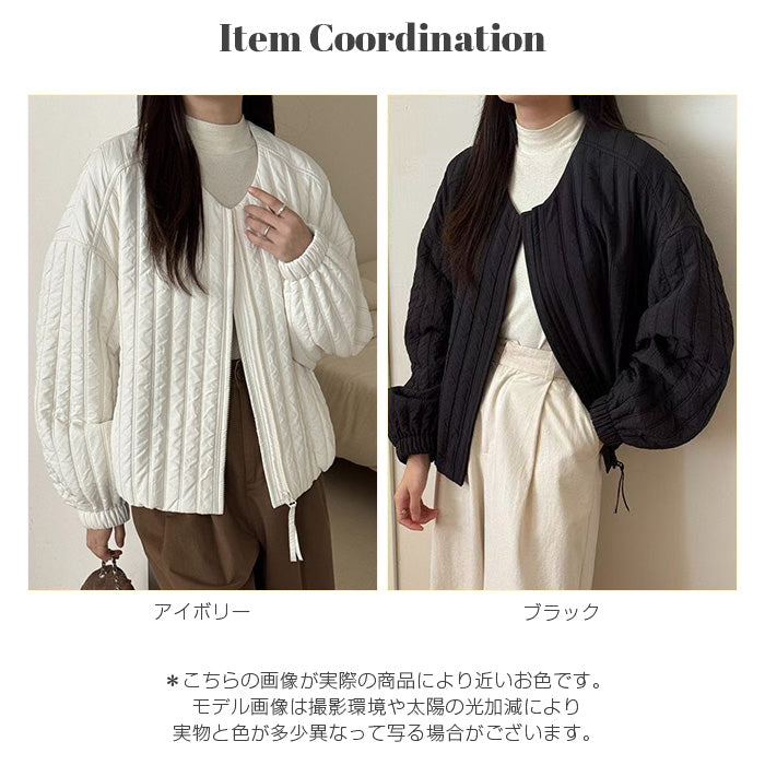 ゆったり＊中綿 大人のショートジャケット