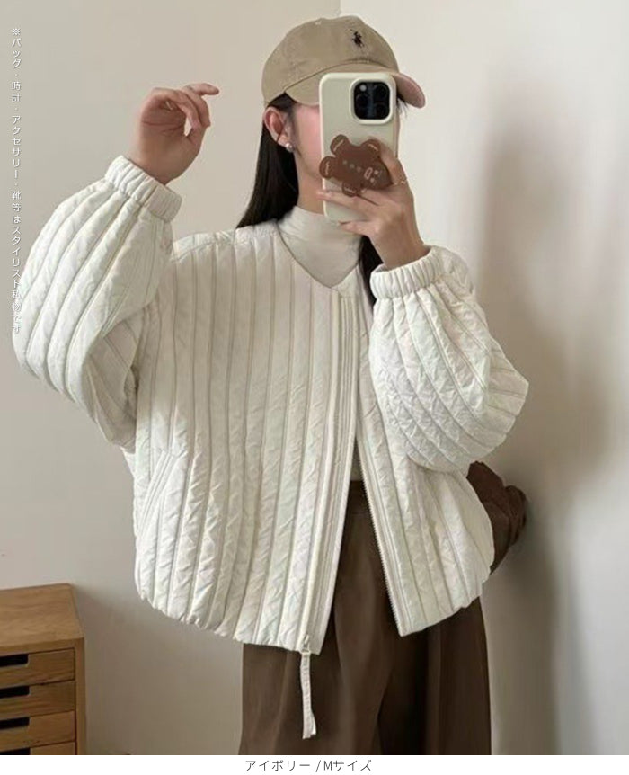 ゆったり＊中綿 大人のショートジャケット