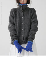 配色ニットカーディガン