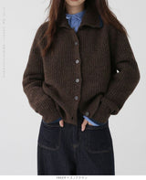 配色ニットカーディガン