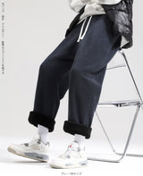 裏起毛コーデュロイワイドパンツ