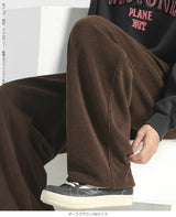 裏起毛コーデュロイワイドパンツ