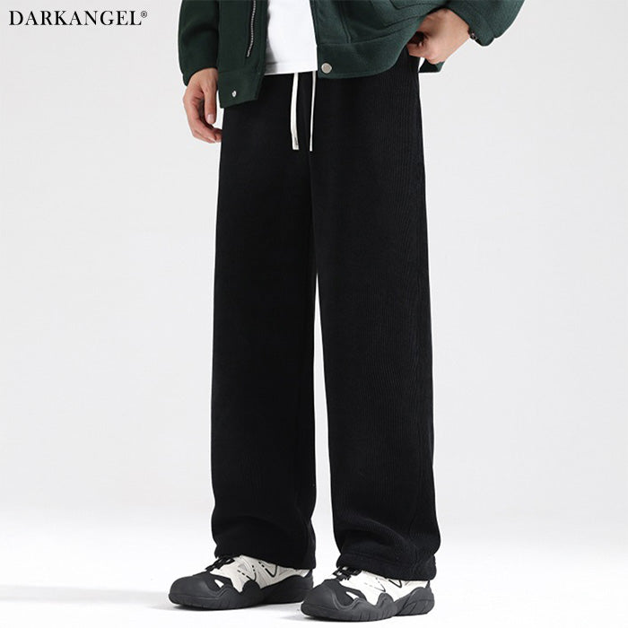 裏起毛コーデュロイワイドパンツ