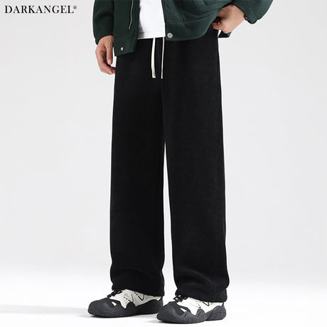 裏起毛コーデュロイワイドパンツ