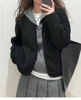 ボアフリースカーディガン