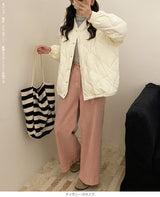 ドロストノーカラーキルティングジャケット