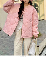 ドロストノーカラーキルティングジャケット