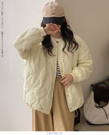 ドロストノーカラーキルティングジャケット