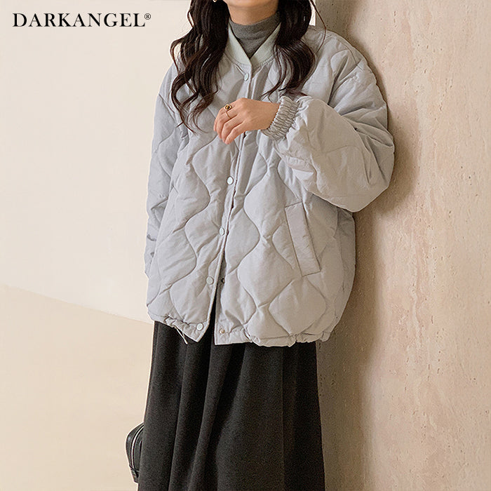 ドロストノーカラーキルティングジャケット