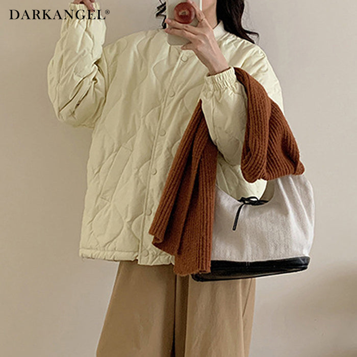 ドロストノーカラーキルティングジャケット