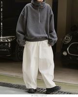 もこもこボアハーフジッププルオーバー