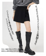 コーデュロイハイウエストスカートショートパンツ