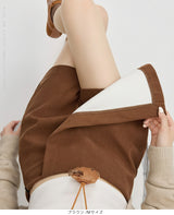 コーデュロイハイウエストスカートショートパンツ