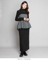 ペプラムニットビスチェ