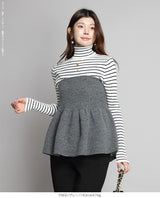 ペプラムニットビスチェ