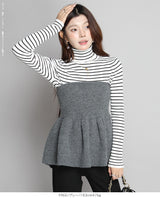 ペプラムニットビスチェ