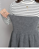 ペプラムニットビスチェ