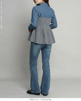 ペプラムニットビスチェ