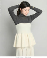 ペプラムニットビスチェ