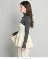 ペプラムニットビスチェ