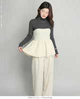 ペプラムニットビスチェ