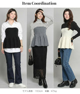 ペプラムニットビスチェ