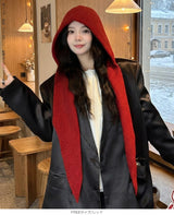 ストールリブニットフーディー