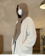 ストールリブニットフーディー