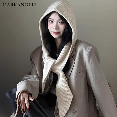 ストールリブニットフーディー