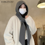 ストールリブニットフーディー