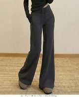 05color 選べる丈裏起毛美脚フレアパンツ