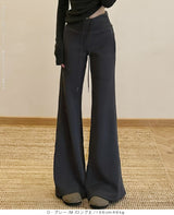 05color 選べる丈裏起毛美脚フレアパンツ