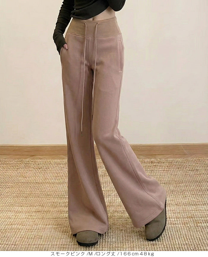 05color 選べる丈裏起毛美脚フレアパンツ