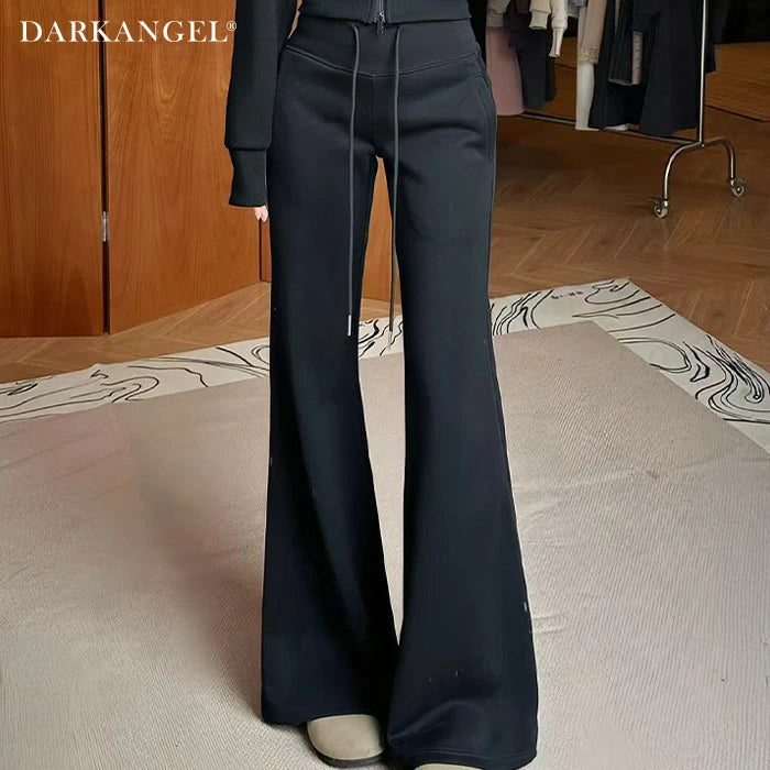 05color 選べる丈裏起毛美脚フレアパンツ