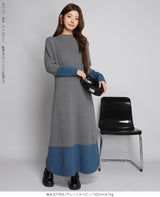 Aラインニットワンピース