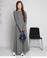 Aラインニットワンピース