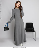 Aラインニットワンピース